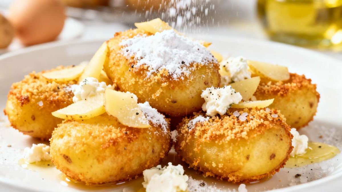 Découvrez la légèreté des croquettes de pommes de terre et chèvre au four