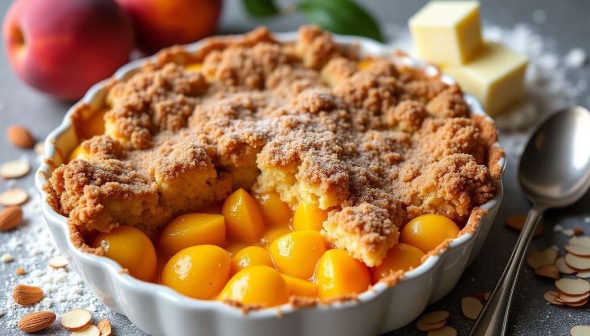 Le crumble aux pêches et abricots de Lucie : une douceur irrésistible