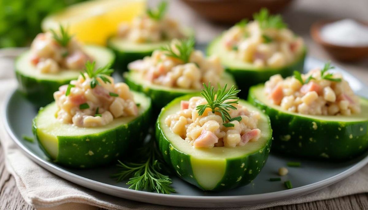 Des concombres farcis au thon pour un été savoureux