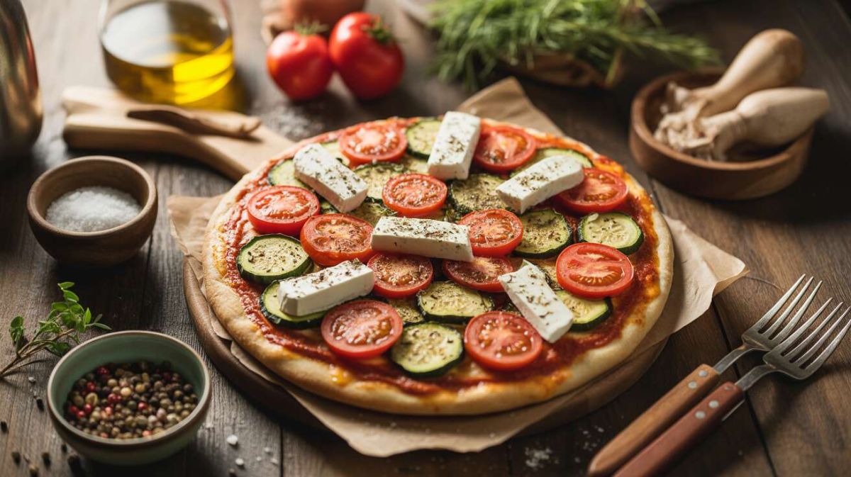 Une pizza gourmande aux tomates et courgettes pour régaler vos convives