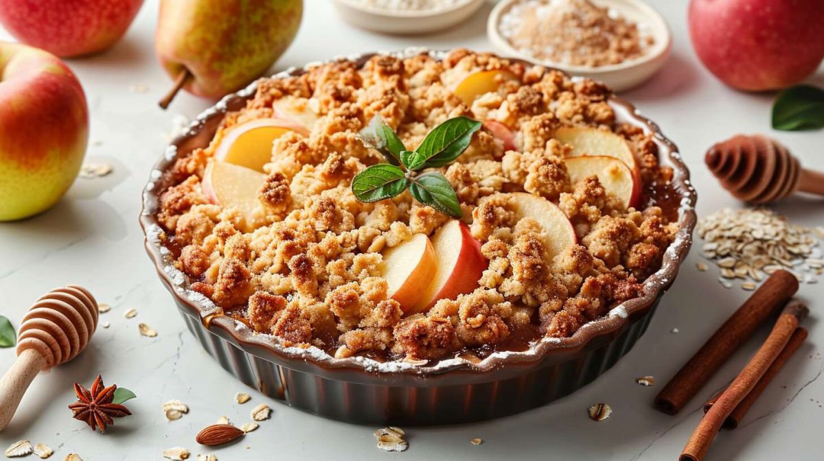 Crumble léger aux pommes et poires : une recette sans beurre