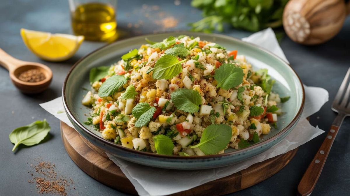 Découvrez le taboulé de chou-fleur : un délice sans gluten à savourer