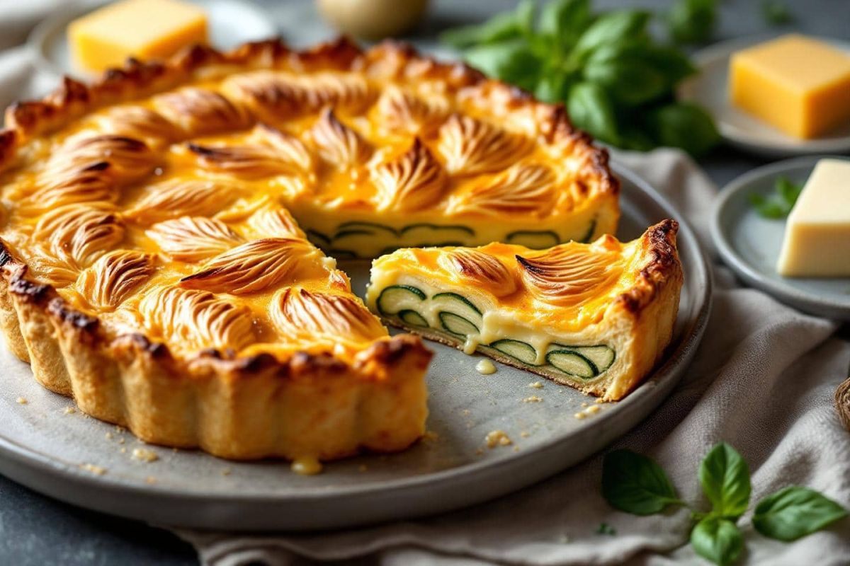 sublimez vos repas d'été avec la tourte de courgette et fromage