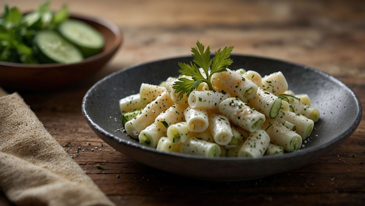 Découvrez la salade de perles au surimi et concombre : un régal frais et léger