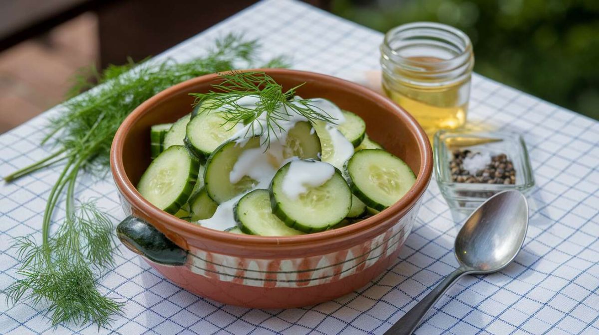 Une salade de concombre à la crème pour sublimer vos repas