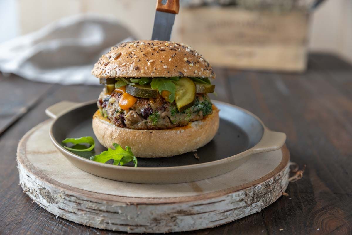 Une recette de burger végétarien aux champignons
