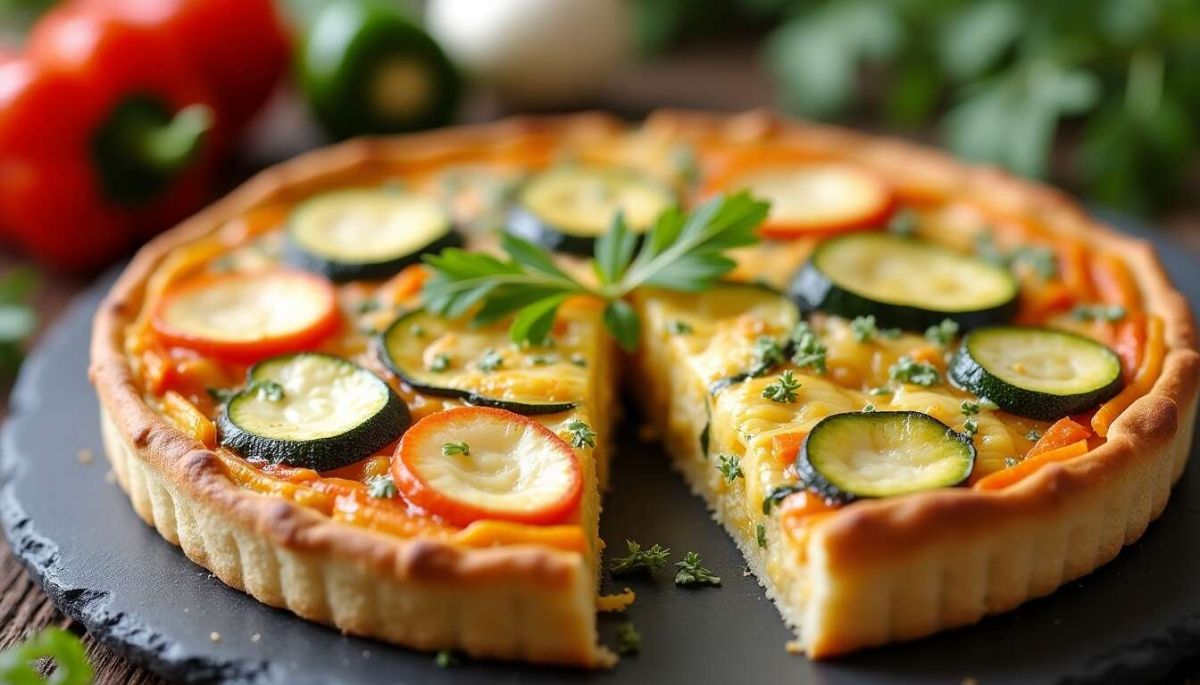 Savourez une quiche aux légumes et chèvre, un plat délicieux et équilibré
