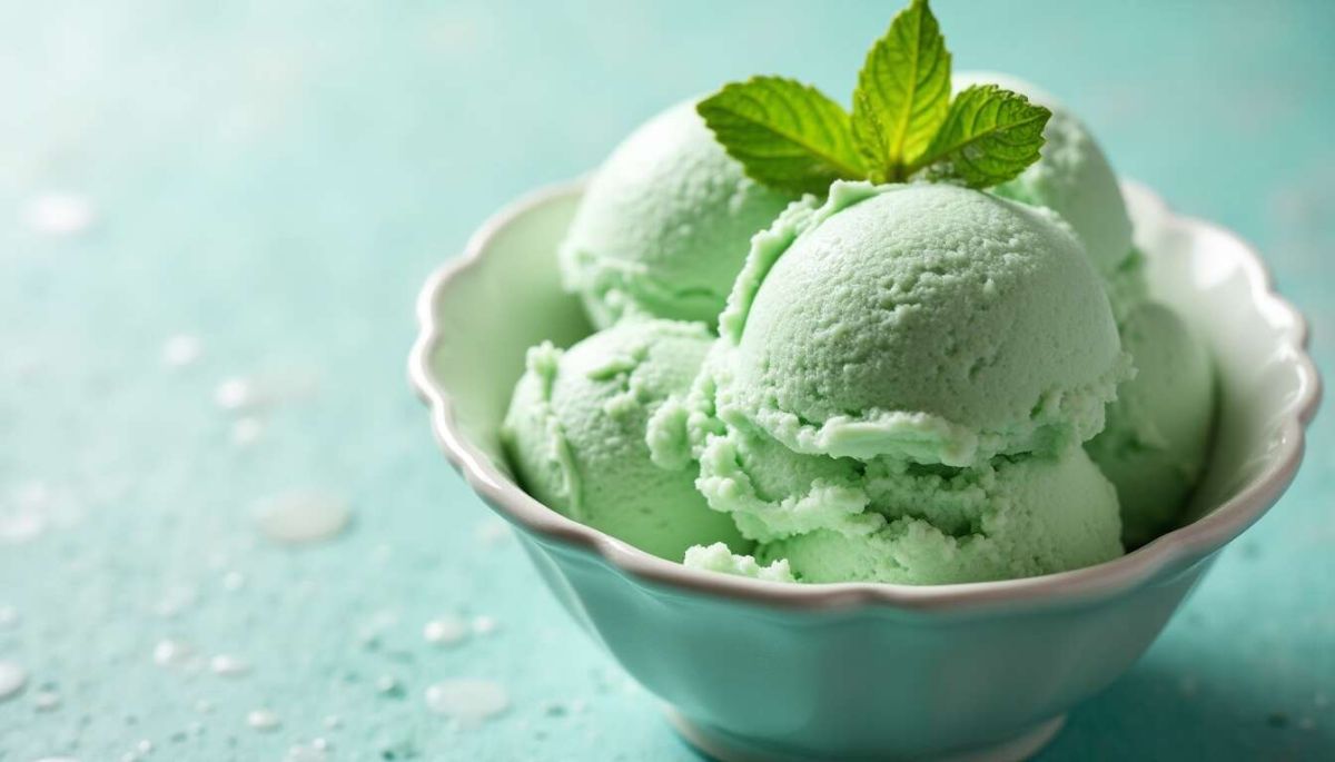 la crème glacée légère à la menthe : un délice estival facile à réaliser