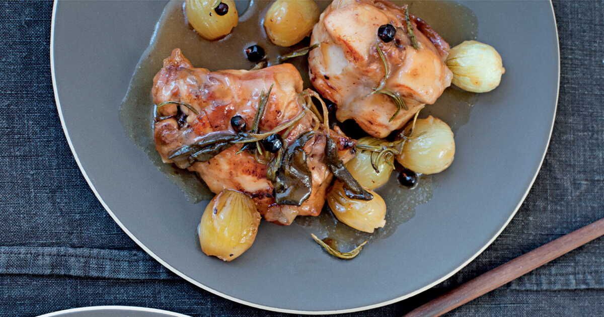 Lapin à la sauge et au genièvre